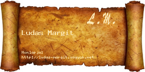 Ludas Margit névjegykártya